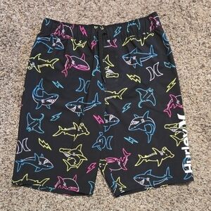 LOWEST PRICE-NWOT Hurley Black Shark Print Shorts